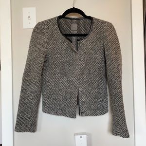 Tweed Moto Sweater